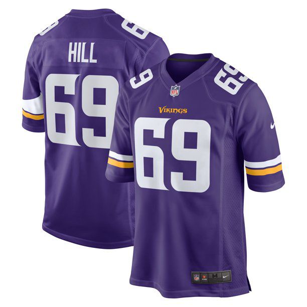 Men Minnesota Vikings #69 Rashod Hill Nike Purple Game Retired Player NFL Jersey->minnesota vikings->NFL Jersey
